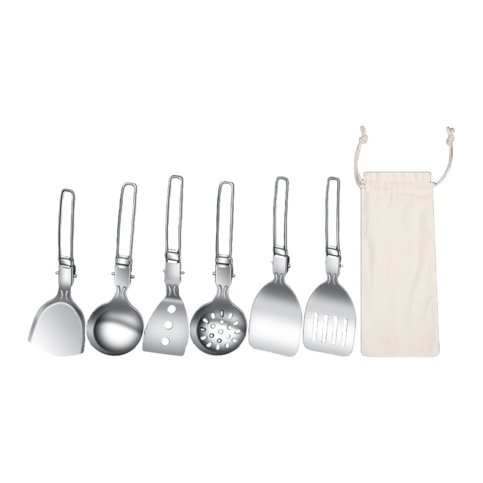 Camping Cooking Essentials Kit - Juego de utensilios de cocina para