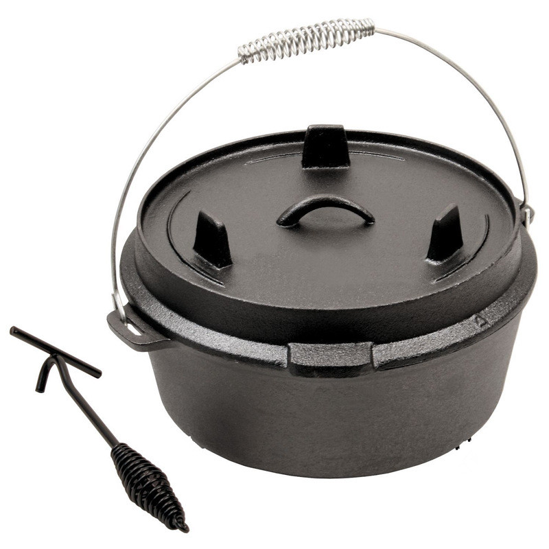 Camping Cooking Dutch Oven - Horno holandés de campamento de 25cm,