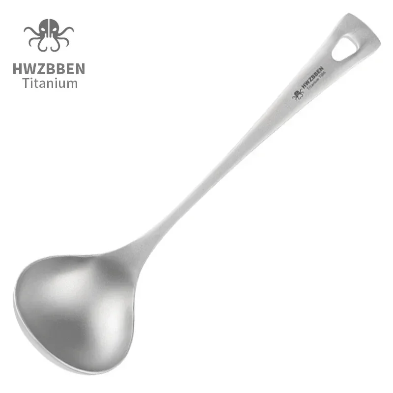 Camping Cooking Utensils Kit - HWZBBEN-cucharas de sopa de titanio para