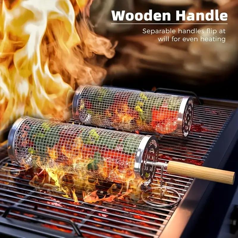 Cooking Outdoor Camping - Juego de Cestas Redondas de Acero