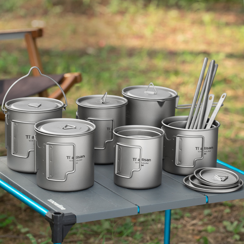 Camping Cooking Utensils Kit - Tiartisan-taza de té y café portátil,