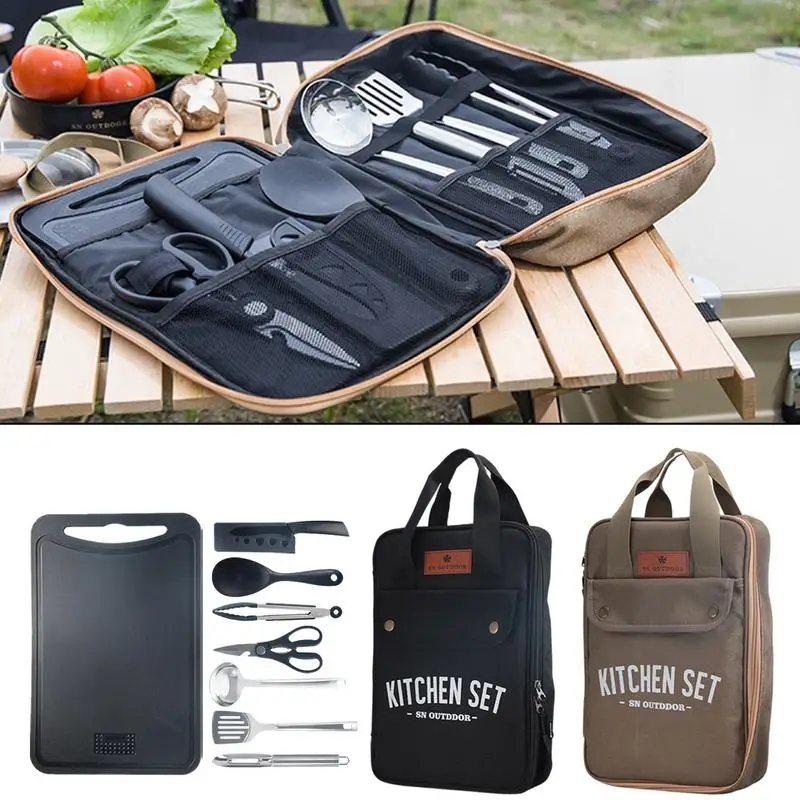 Camping Cooking Roll - Juego de Utensilios de Cocina para