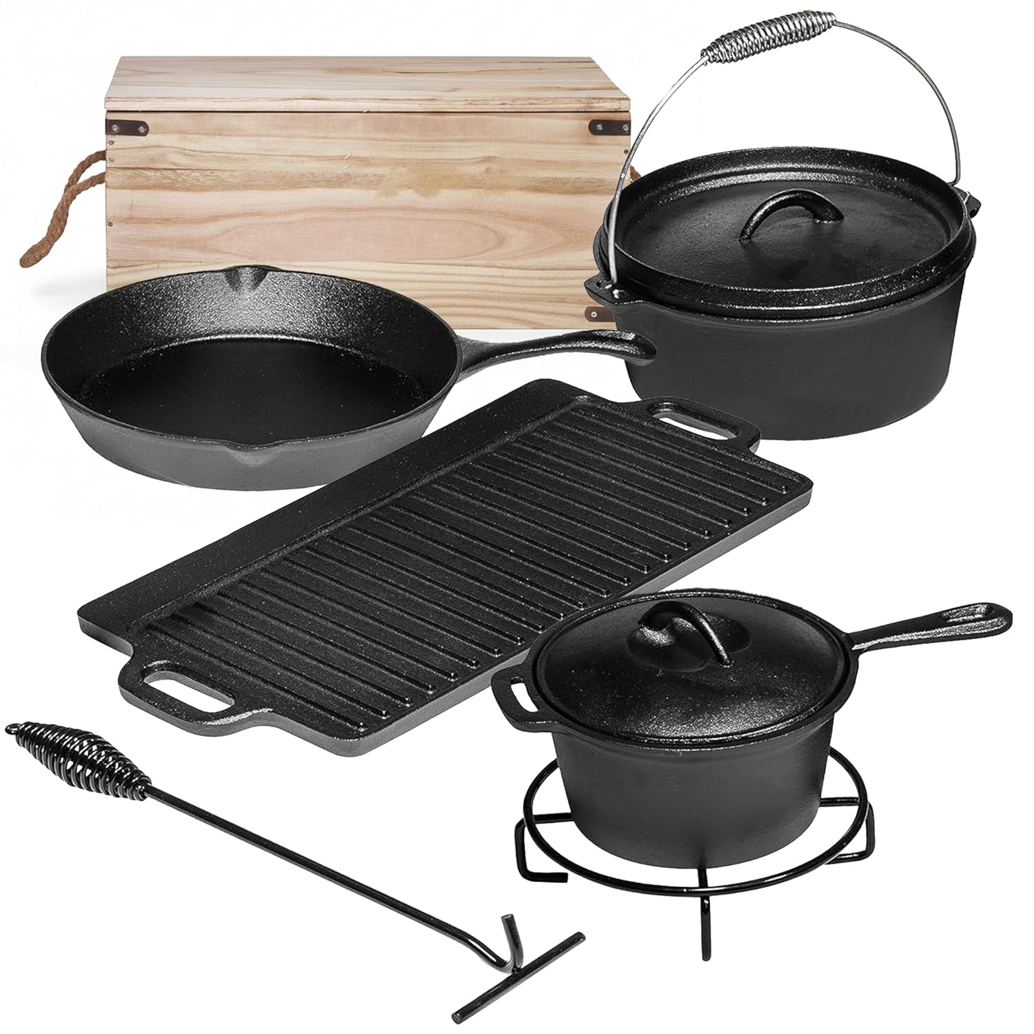 Camping Cooking Dutch Oven - Juego de cocina para acampar de