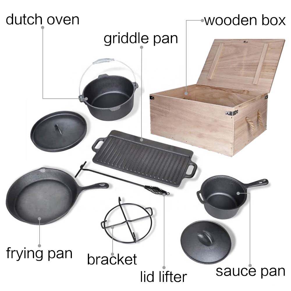 Barbacoa preazonada de alta re - Camping Cooking Dutch Oven reseña y precio
