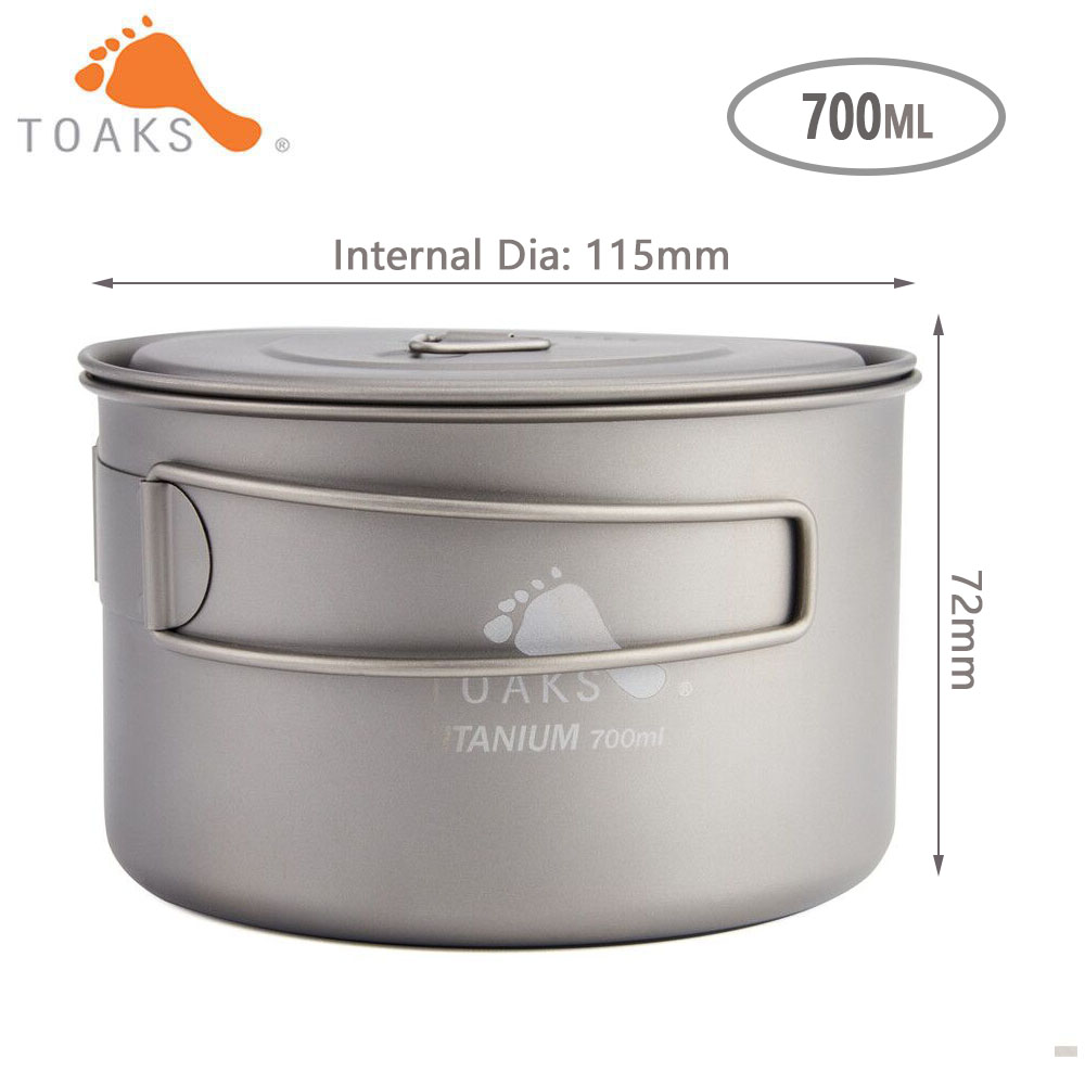 TOAKS-ollas de titanio puro pa - Camping Cooking Utensils Kit reseña y precio