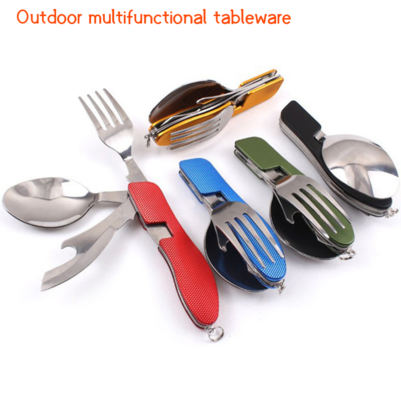 Cubiertos de acero inoxidable  - Camping Cooking Utensils Kit reseña y precio
