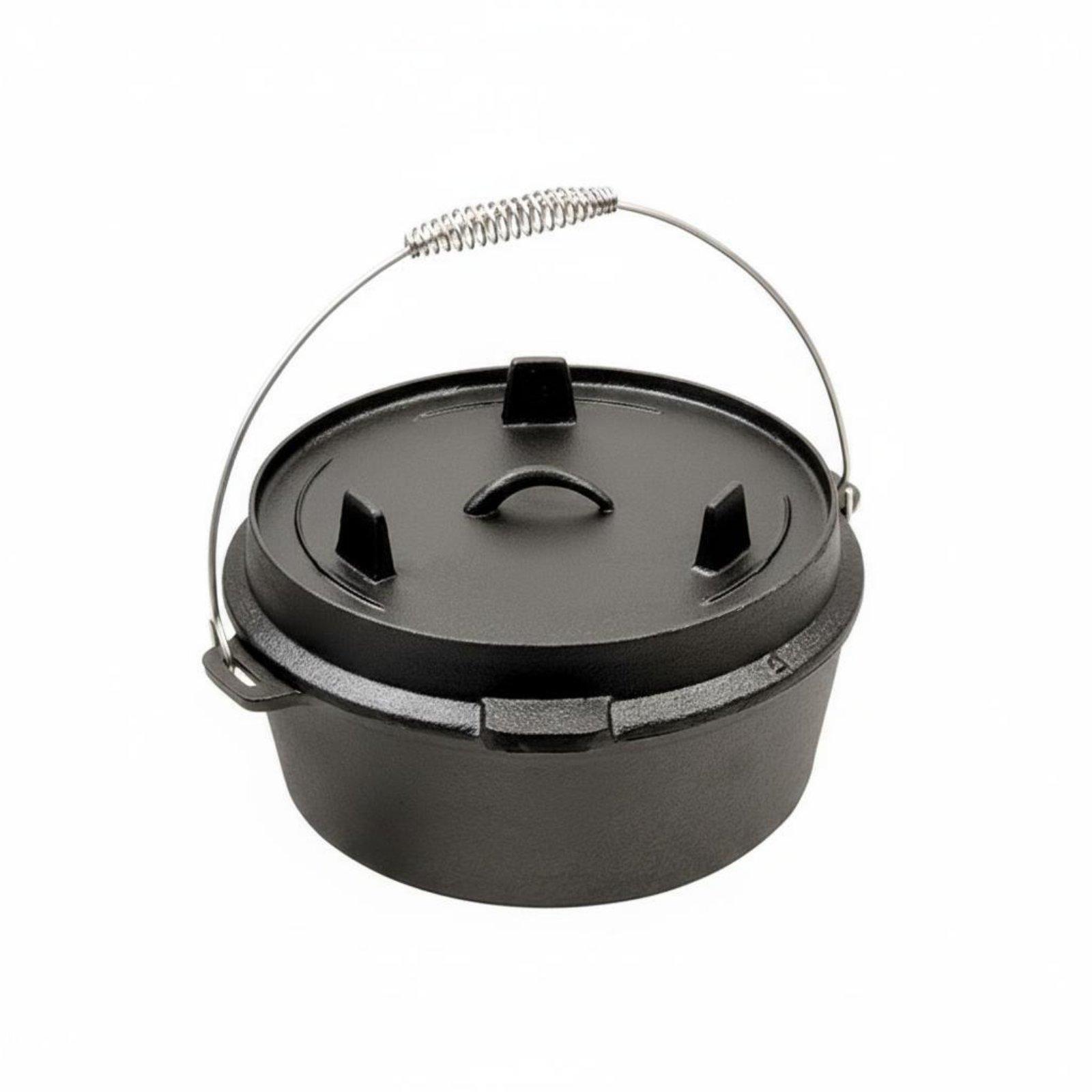 Olla de hierro fundido para co - Camping Cooking Dutch Oven reseña y precio