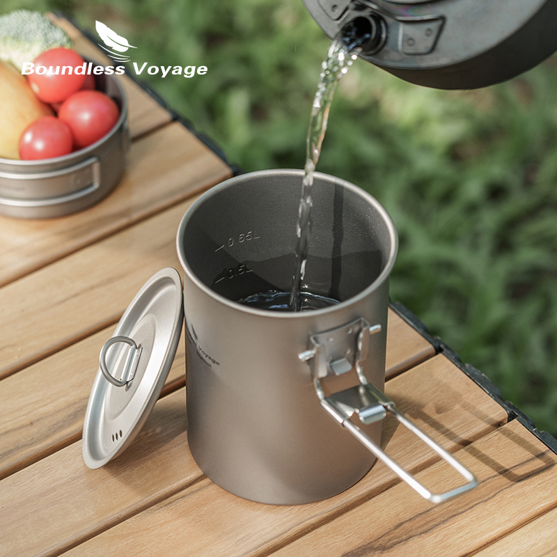 Boundless Voyage-olla de titan - Camping Cooking Utensils Kit reseña y precio