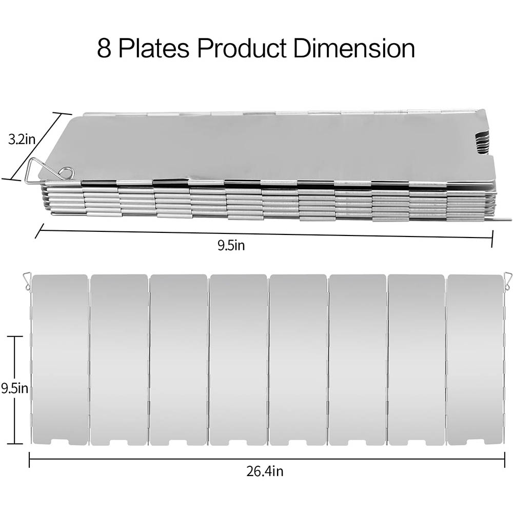Parabrisas de aluminio de 8 pl - Camping Cooking Plate reseña y precio