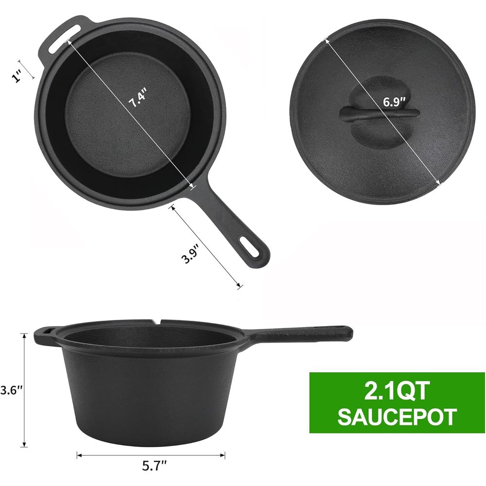 Juego de 8 piezas de utensilio - Camping Cooking Dutch Oven reseña y precio