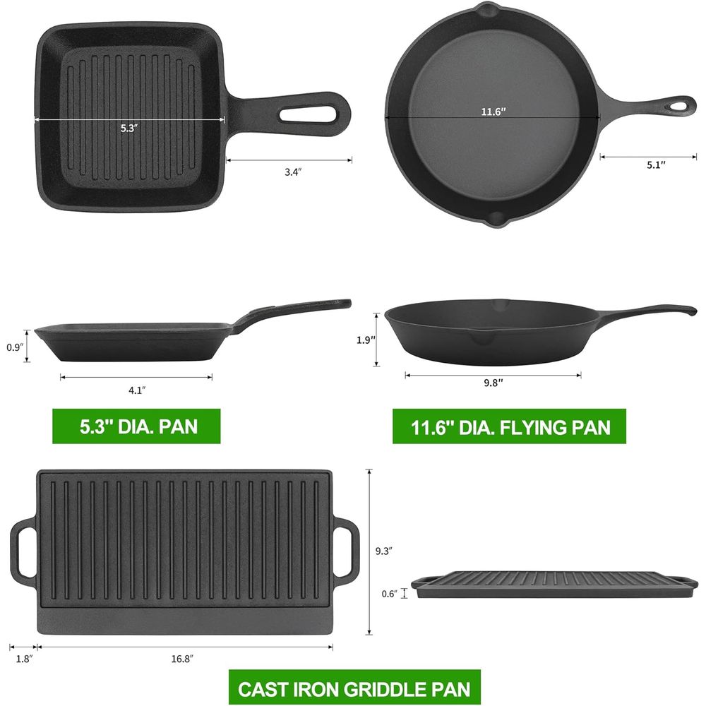 Juego de 8 piezas de utensilio - Camping Cooking Dutch Oven reseña y precio