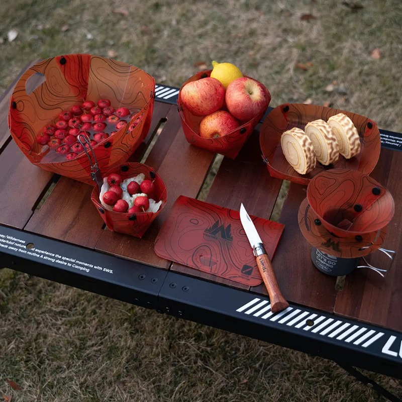 Vajilla plegable para acampar, - Camping Cooking Roll reseña y precio